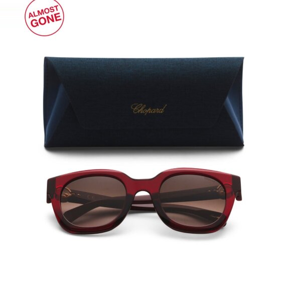 CHOPARD Red 52mm Square Sunglasses